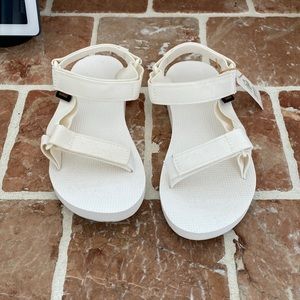White Tevas, size 5